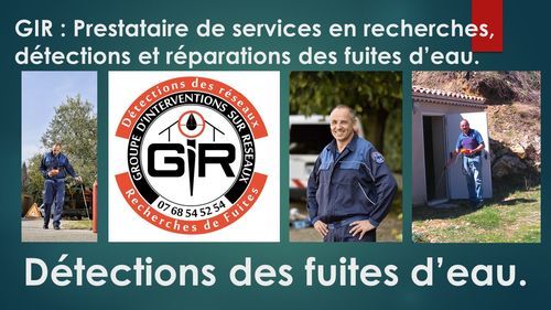 Recherche ,détection de 2 fuites d'eau sur branchement 50 ml (501)