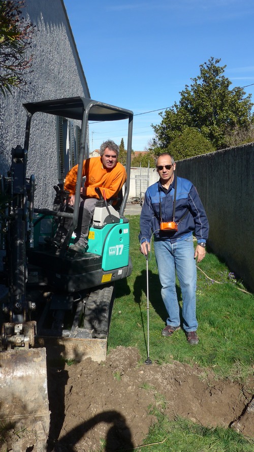 Fuite et terrassement sur branchement eau potable